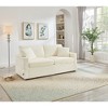 Convertible Sectional Sofas Corduroy Loveseat Sofa with Double Storage Ottomans, Adjustable Armrest Table with USB Port, Super Soft Chaise Lounge - 2 of 4