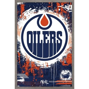 Trends International NHL Edmonton Oilers - Maximalist Logo 23 Framed Wall Poster Prints - 1 of 4