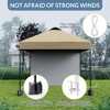 Garvee 10'x10' Outdoor Canopy Tent with Sidewall, Pop up Canopy with Vented Roof, Portable Instant Camping Beach Canopy Tents - 4 of 4