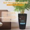 Dexmalle Set of 2 Faux Rattan Tall Planters Outdoor Indoor Large Planters with Water Level Monitor Inner Bucket - 4 of 4