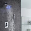 Sumerain Brushed Nickel Shower System with LED Showerhead and Brass Rough-in Valve - 2 of 4