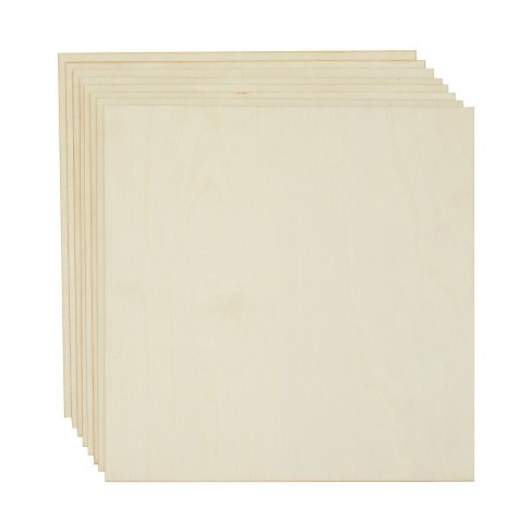 Bright Creations 8 Pack Wood Panels, Unfinished 3mm Birch Plywood