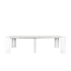 Lirago Extendible Rectangular Dining Table  Multifunctional Console Desk in Classic White 30.71"H x 20.08"D x 35.43"W - 4 of 4