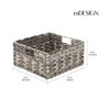 mDesign Woven Farmhouse Pantry Food Storage Bin Basket Box - 3 Pack - Gray Ombre - 4 of 4