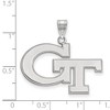 Black Bow Jewelry 10k White Gold Georgia Tech Yellow Jackets NCAA Large Pendant - 2 of 3