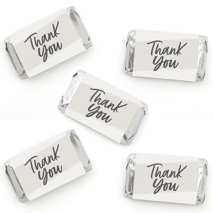 Big Dot of Happiness Champagne Elegantly Simple - Mini Candy Bar Wrapper Stickers Party Small Favors 40 Ct - 1 of 4