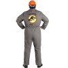 HalloweenCostumes.com Men's Plus Size Jurassic Park Dinosaur Keeper Halloween Costume with Jumpsuit, Hard Hat - 4 of 4