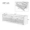 Modern TV Stand Media Console for 70-79 Inch TV with Charging Ports & LED Lighting,Ample Storage with 4 Drawers for Living Room-Baofuwish - 4 of 4