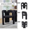 Grungis Set of 2 Modern Accent Chair,24'' W Teddy Barrel Side Chairs,Upholstered Armchair for Bedroom,Reading Room - 4 of 4