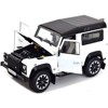 Land Rover Defender 90 Works V8 White with Gloss Black Top "70th Edition" 1/18 Diecast Model Car by LCD Models - image 2 of 4