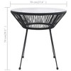 vidaXL Patio Dining Table Black Ø27.6"x29.1" Rattan and Glass - 4 of 4