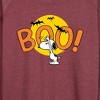Women's - Peanuts - Boo Snoopy Lightweight French Terry Wide Neck Long Sleeve Shirt - 2 of 4