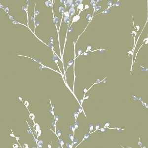 Laura Ashley Willow Moss Green Wallpaper - 1 of 4