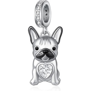 Sterling Silver Dog Charm Beads: Pug, Corgi, French Bulldog & More for Bracelets & Jewelry Making - 1 of 4