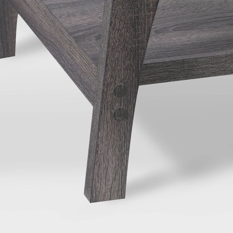 Hollywood Side Table with Lower Shelf Dark Gray - CorLiving, 6 of 9