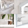 Munora 48x36 Inch LED Bathroom Vanity Mirror, Wall Mounted Smart Mirror with Anti-Fog, Adjustable White/Warm/Natural Lighting, Silver Aluminum Frame - 3 of 4