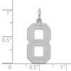 Black Bow Jewelry Sterling Silver, Jersey Collection, Large Number 8 Pendant - 4 of 4