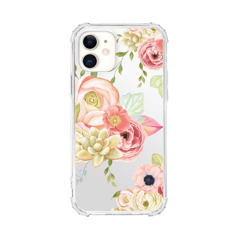 OTM Essentials Apple iPhone 13 mini/iPhone 12 mini Tough Edge Florals & Nature Clear Case, 1 of 4