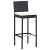 vidaXL Garden Bar Set Black (Rattan), Cream (Cushions) - 4 of 4
