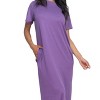 Slickblue Women's Casual Side Pocket Tee Dress, Short Sleeve Jersey Knit, Relaxed Fit, 12 Color Options, Size S-L - 3 of 4