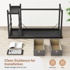 ChicFurnit Desks with 2 Tier Sturdy Drawers Storage Shelf and Side Hook for Work Study Writing at Home or in Office, Black, 47.2"*23.6"*29.7" - 2 of 4