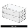 iDesign Plastic Stackable Fridge Bin with Handles, Set of 6, Clear, Made in USA - 4 of 4