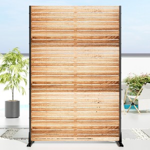 SpassWay 72"H 47"W Outdoor Metal Garden Trellis Privacy Screen Lattice Panel Indoor Room Divider - 1 of 4