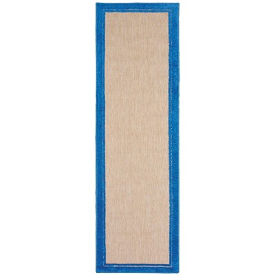 Oriental Weavers Cayman 5594B Sand/ Blue Indoor/Outdoor Area Rug - 2'3" x 7'6"