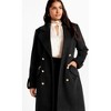 Women's Plus Size Gillian Coat - black | CITY CHIC - image 3 of 4