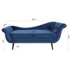 68.31" Fabric Chaise Lounge with Scroll Arms and Tapered Birch Legs - 2 of 4