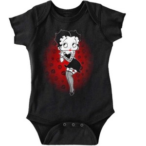 Betty Boop Dark Goth Tattoo Skull Baby Bodysuit Jumper Girls Brisco Brands - 1 of 1