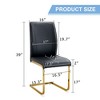 PAGED Simple Dining Chairs,PU Armless Chairs with Metal Legs for Home,Kitchen,Living Room,Restaurant - 3 of 4