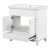 NicBex 30" Bathroom Storage Cabinet with Sink, Bathroom Vanity, 1 Drawer and 1 Spacious Cabinet for Bathroom, White - 2 of 4