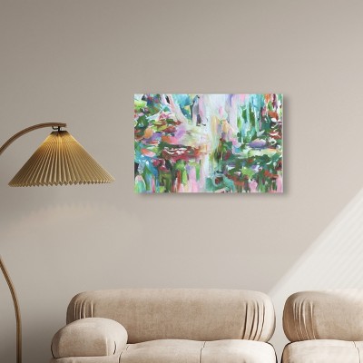 Vision of Greens Abstract Canvas Wall Art, 30" x 20"