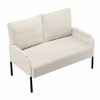 Metal Frame Loveseat Couch,Designed with Simple Lines LoveseatIt,Fits well in Apartments or Rooms with Limited Space,Erfect for Small Spaces ,Beige - 4 of 4