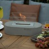 Luspa Tabletop Fire Pit Portable Ethanol Fireplace 13.8” x 7.1” x 6.7” - Light Grey - 2 of 4