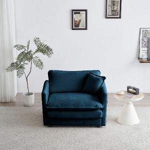 NicBex Modular Sofa Chair, Comfy Deep Single Sofa, Upholstered Sleeper Sofa with 1 Toss Pillow, Sectional Couch for Living Room, Reading Armchair - 1 of 4