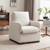 YOUNIKE 27.6” W Armchair Velvet Upholstered Single Sofa Makeup Vanity Chair Modern Living Room Accent Chair with Solid Wood Base - 2 of 4