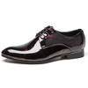 Santimon Dress Shoes Pointed Toe Floral Patent Leather Lace Up Oxfords - 3 of 4