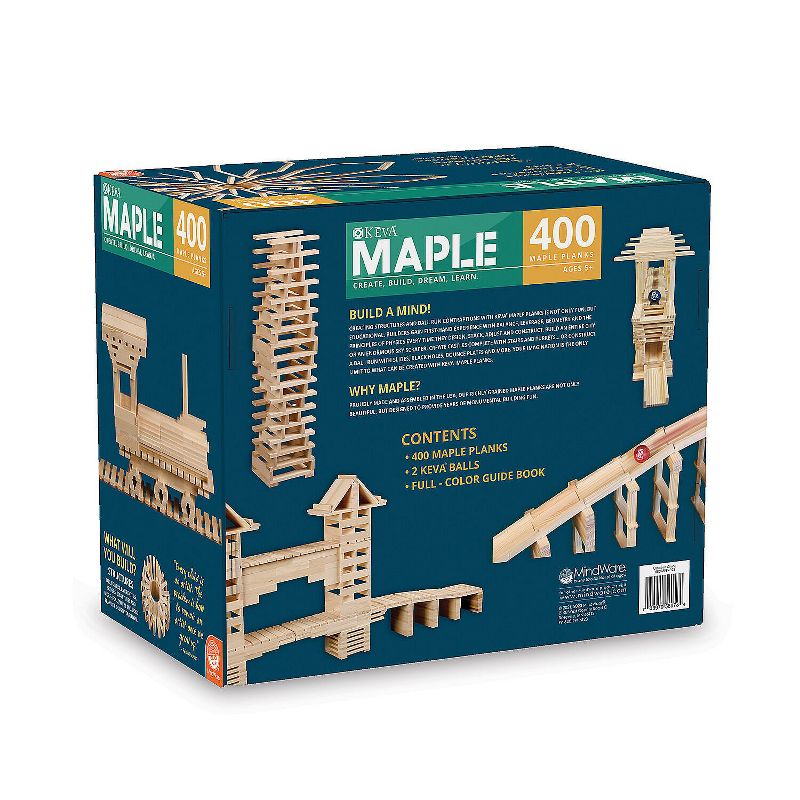 MindWare Keva Maple 400 Solid-Wood Plank Set - Building Blocks - 400 Blocks, 2 of 5