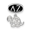 Black Bow Jewelry Sterling Silver Delta Zeta Greek Life Bracelet Bead Charm - 2 of 3