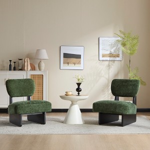 Christopher Knight Home Carlos Modern Wood Upholstered Accent Chair (Set of 2) - 1 of 4