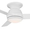 44" Casa Vieja Marbella Breeze Modern Indoor Hugger Ceiling Fan with Dimmable LED Light Remote Control Opal Glass for Living Room Kitchen Bedroom Home - 3 of 4