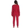 #followme Womens Thermal Henley Jogger Pant Set 6790-RED-L - 3 of 3