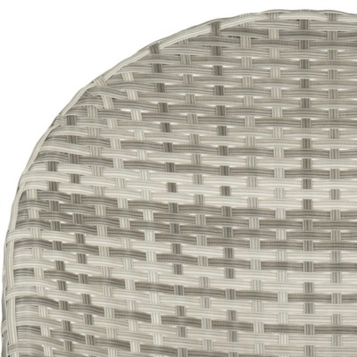 Tropical Flair Gray PE Wicker and Faux Bamboo Side Chairs (Set of 2)