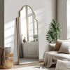 PexFix 24 in. W x 59 in. H Vintage Arched Iron Framed Decorative Wall Mirror in Bronze - 2 of 4