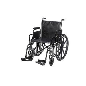 Drive Medical Silver Sport 2 Wheelchair with Detachable Desk Arms and Swing away Footrests - 18" Seat - 1 of 4