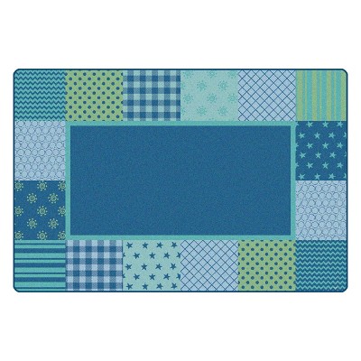 Carpets For Kids Pattern Blocks Carpet Blue - 6' x 9'
