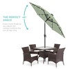 Best Choice Products 7.5ft Outdoor Solar Patio Umbrella for Deck, Pool w/ Tilt, Crank, LED Lights - 2 of 4