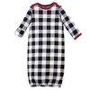 Touched by Nature Baby Organic Cotton Long-Sleeve Gowns 3pk, Winter Woodland, Preemie - 2 of 4